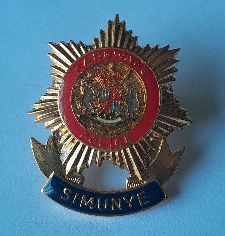 Vintage Homelands Kangwane Police Cap Badge. Screw Lugs Intact.
