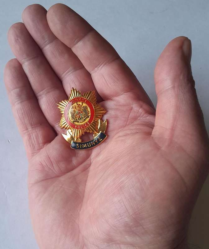 Vintage Homelands Kangwane Police Cap Badge. Screw Lugs Intact.