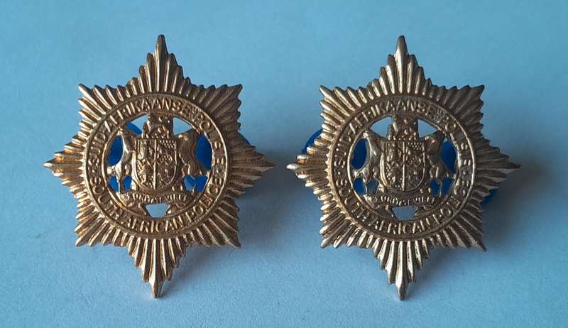 Pair Vintage SAP Collar Badges.  Pins Intact.