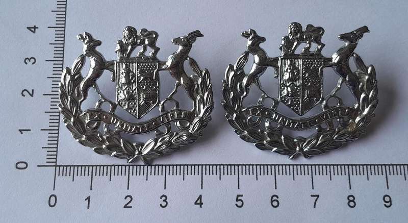 Pair SADF Warrant Officer Class 1 Rank Badges.  Pins Intact.