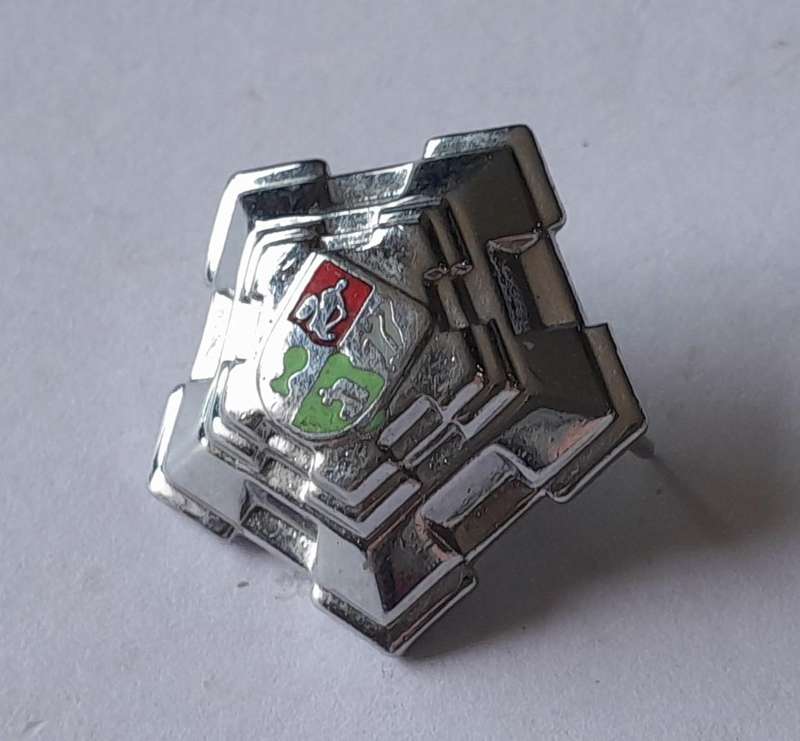 Set of 6 SADF Castle Rank Badges.  (Chrome Type).