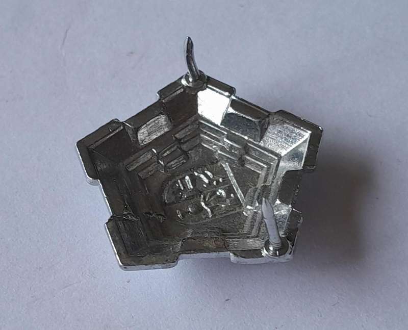 Set of 6 SADF Castle Rank Badges.  (Chrome Type).