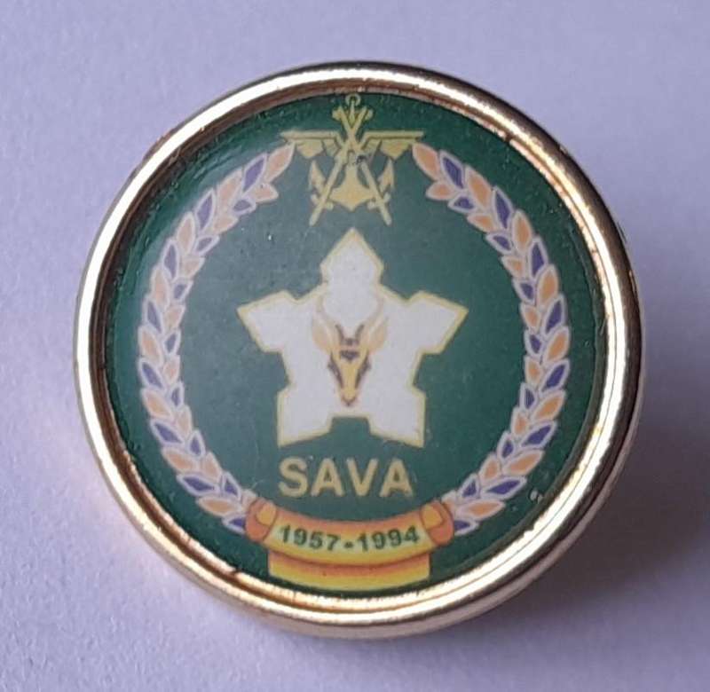 SA Veterans Association 1957-1994 Lapel Badge.  Pin Intact.