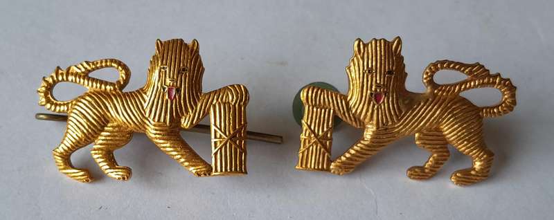 Pair SADF Navy Chief Petty Officer Sleeve Badges.  Lugs / Pins Intact.