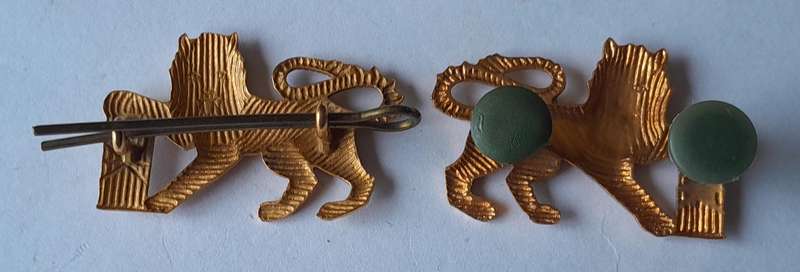 Pair SADF Navy Chief Petty Officer Sleeve Badges.  Lugs / Pins Intact.