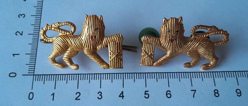 Pair SADF Navy Chief Petty Officer Sleeve Badges.  Lugs / Pins Intact.