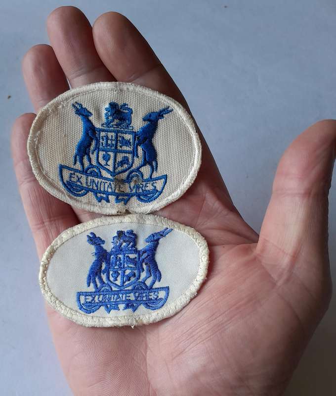 Pair SADF Navy Warrant Officer Rank Badges.
