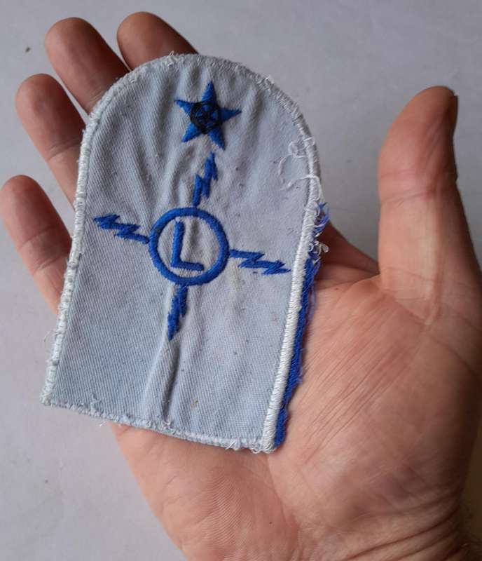 SADF Navy Electrical Fitter Large Mustering Badge.