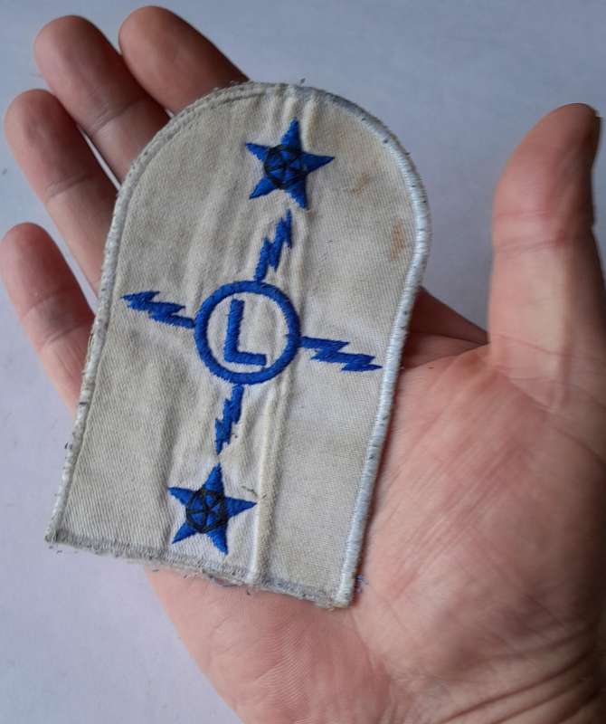 SADF Navy Electrical Fitter Large Mustering Badge.
