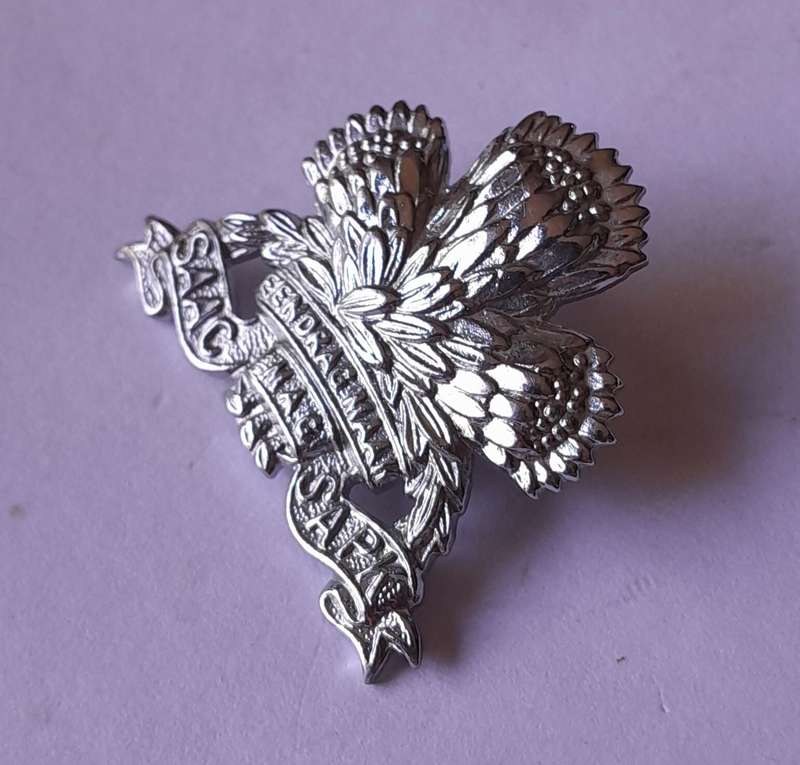 SADF Armoured Corps Badge.  Pins Intact.