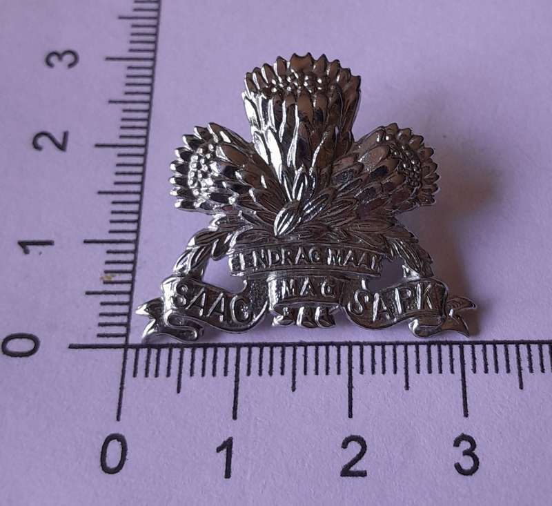 SADF Armoured Corps Badge.  Pins Intact.