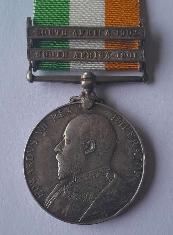 Boer War KSA Medal to "5924 PTE. N. SINNOT.  RL. IRISH REGT."
