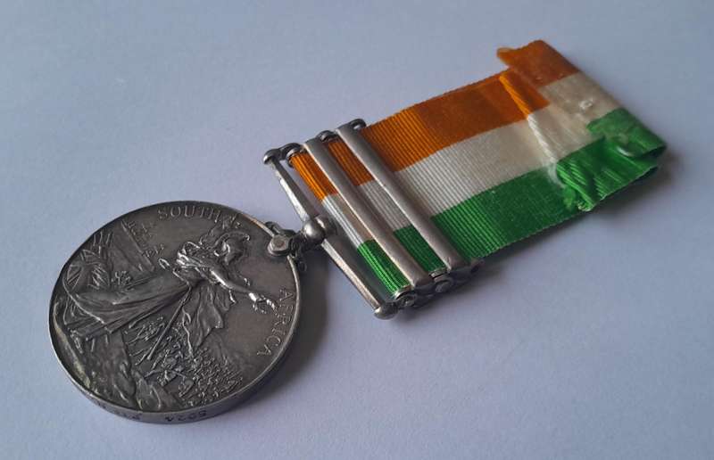 Boer War KSA Medal to "5924 PTE. N. SINNOT.  RL. IRISH REGT."