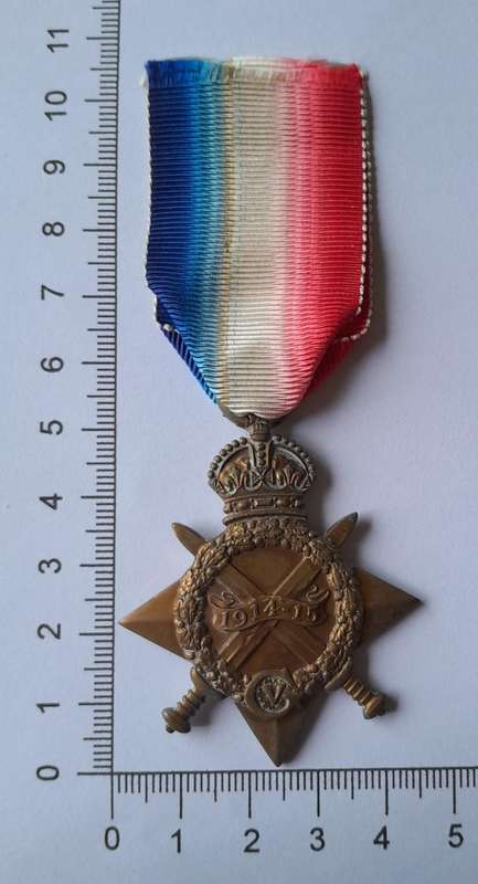 WW1 1914 - 1915 Star Medal to PTE. E.H. WILLS 4TH M.R. (4th Mounted Rifles).