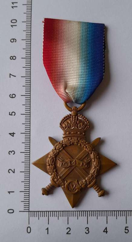 WW1 1914 - 1915 Star Medal to PTE. L.A. GIE 6TH INFANTRY.