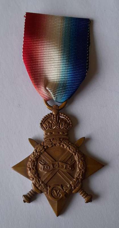 WW1 1914 - 1915 Star Medal to PTE. L.A. GIE 6TH INFANTRY.