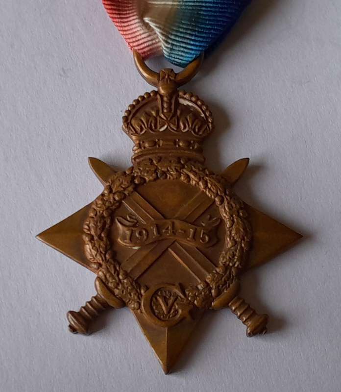 WW1 1914 - 1915 Star Medal to PTE. L.A. GIE 6TH INFANTRY.