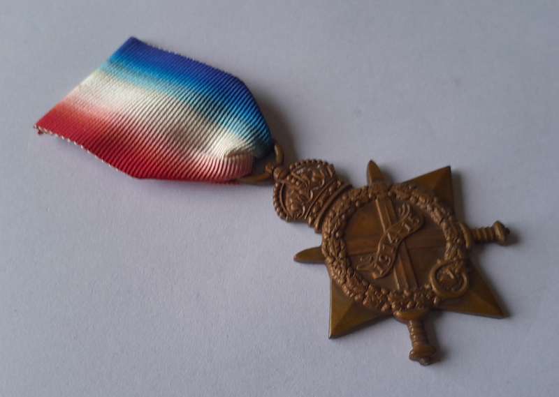 WW1 1914 - 1915 Star Medal to PTE. L.A. GIE 6TH INFANTRY.