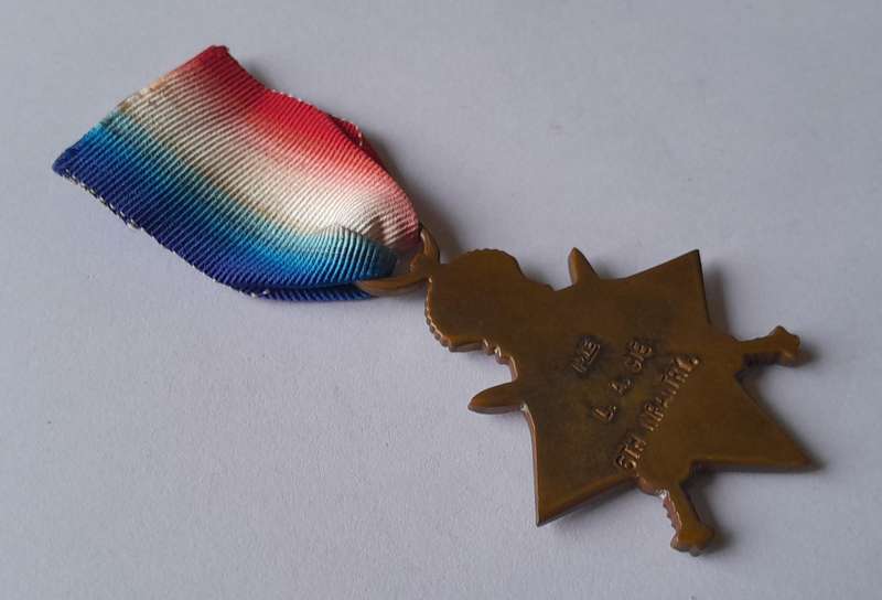WW1 1914 - 1915 Star Medal to PTE. L.A. GIE 6TH INFANTRY.