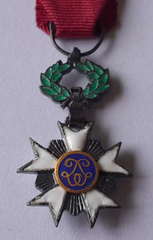 Belgium "Order of the Crown" Knight's Cross Miniature Medal.