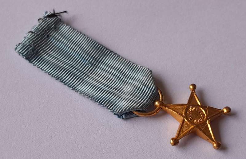 Belgium Congo Service Star Miniature Medal.