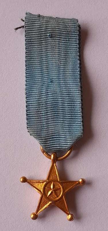 Belgium Congo Service Star Miniature Medal.