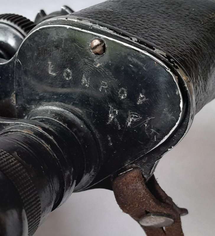 WW2 Pair French Deraisme Fabi Lonrop Roof-Prism Binoculars With Leather Case.
