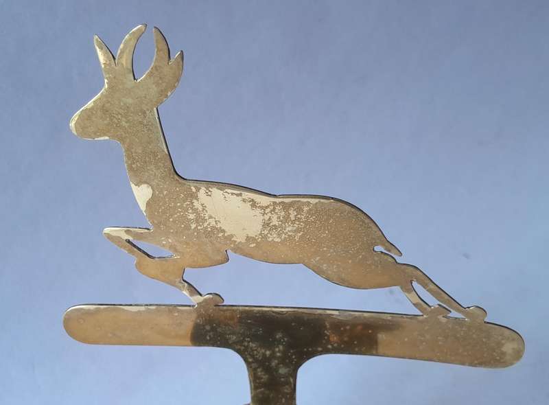 WW2 1941 SA Army North Africa "Springbok" Trench Art Ashtray.  Made With Shell And Egyptian Coins.