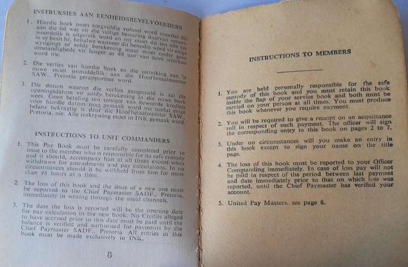 1970's SADF Collection With Dog Tags.
