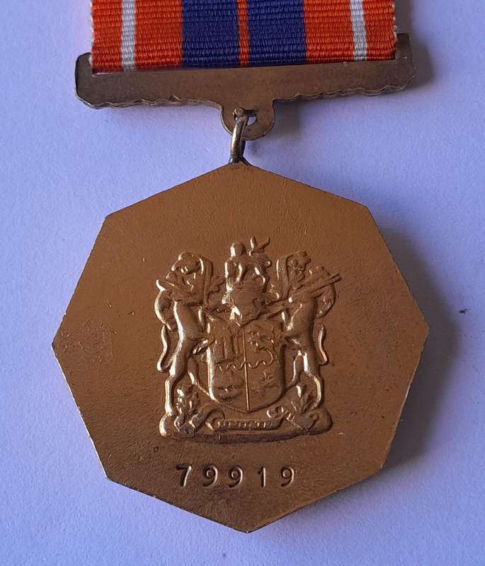 SADF Pro Patria Full-Size Medal. No. 79919.