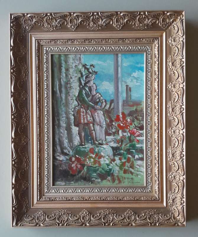 SA Artist Robert Melvin Simmers (1907-1991) Oil Painting.  Gilt Framed.  55 x 44cm.