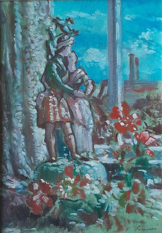 SA Artist Robert Melvin Simmers (1907-1991) Oil Painting.  Gilt Framed.  55 x 44cm.