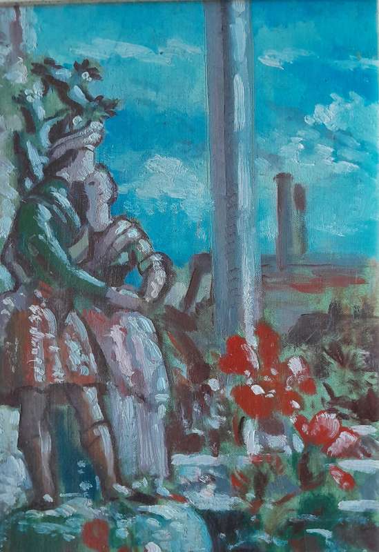 SA Artist Robert Melvin Simmers (1907-1991) Oil Painting.  Gilt Framed.  55 x 44cm.