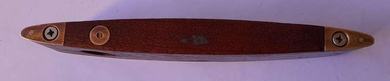 Vintage  J. Rabone & Sons No.1625 Brass & Walnut Torpedo Spirit Level. Rare Size.