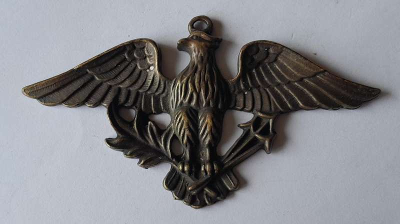 Large Vintage WW2 American Eagle Metal Pendant.