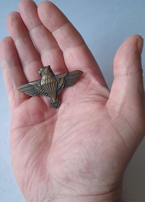 SADF 44 Parachute Battalion Beret Badge.  Screw Lugs Intact.
