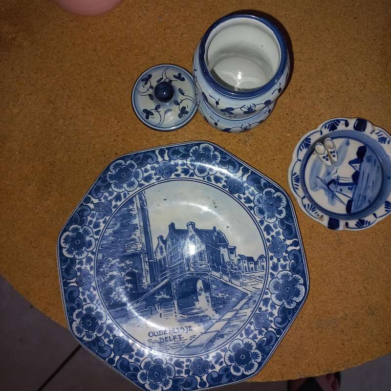 Royal Delft Plate, Ashtray and other
