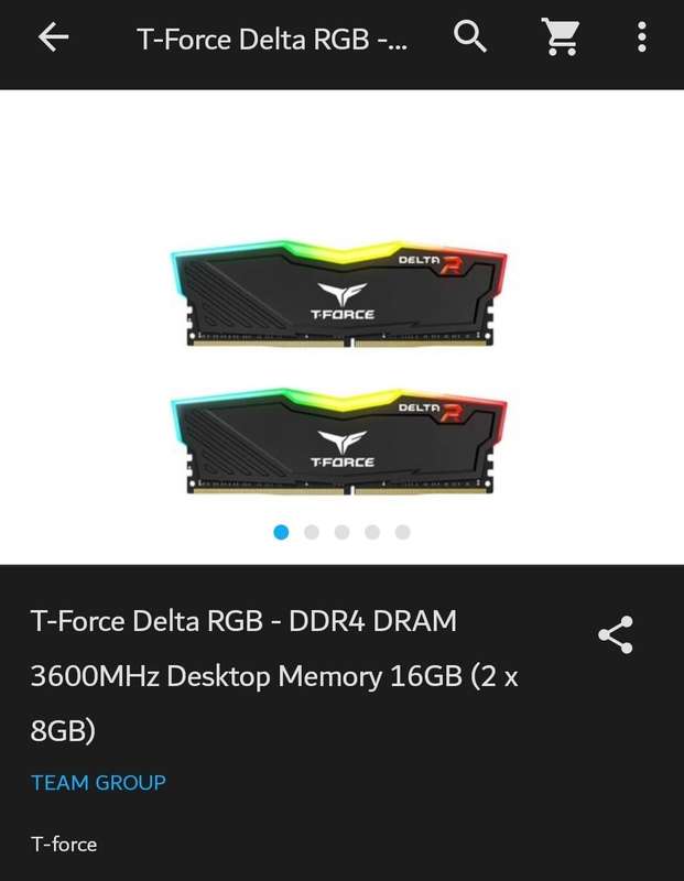 T-Force 16 Gig RAM - DDR4 with LED