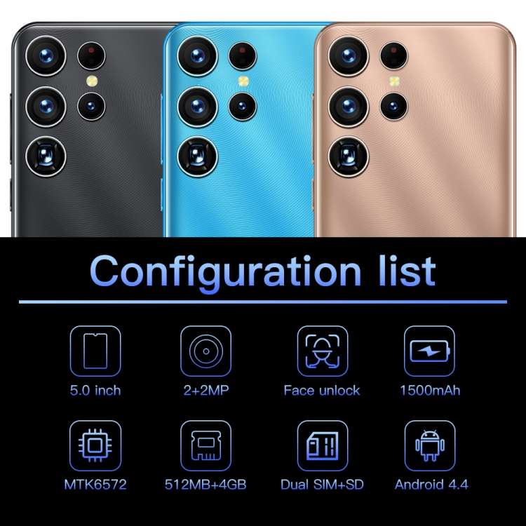 Smart Phone S22 Ultra / T83, 512MB+4GB, 5.0 inch Screen