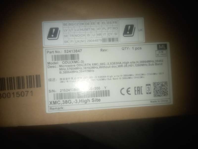 Huawei ODU(XMC-2-38G) RTN  + Communication Antenna