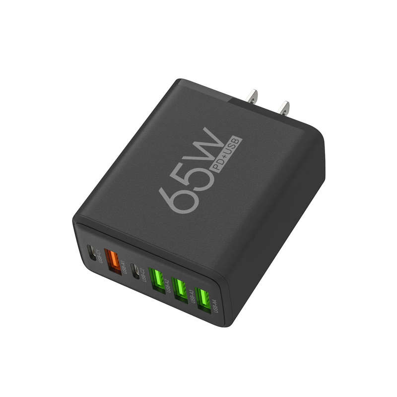 65W 6 in 1 4 USB 2 Type C Quick Charging Fast Wall Charger For iPhone Samsung Xiaomi Huawei Oppo Mob