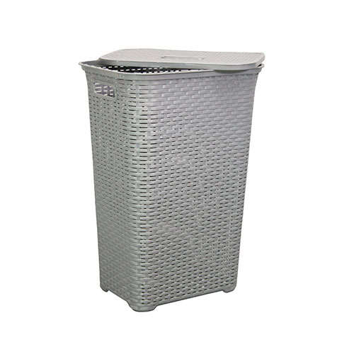 Nu Rattan Laundry Basket + Lid  69Ltr