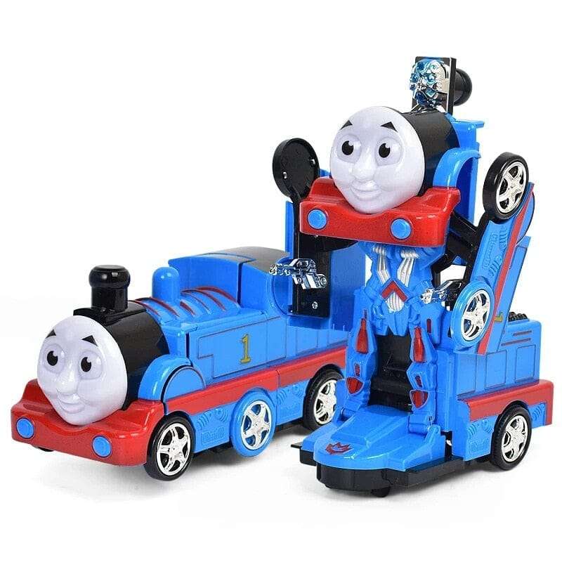 2 In 1 Deformation Train GoGo thomas transform Car/Robot with Light & Sound -