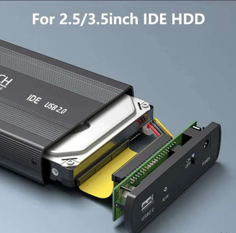 3.5" USB 2.0 SATA Hard Disk Drive External Enclosure Case