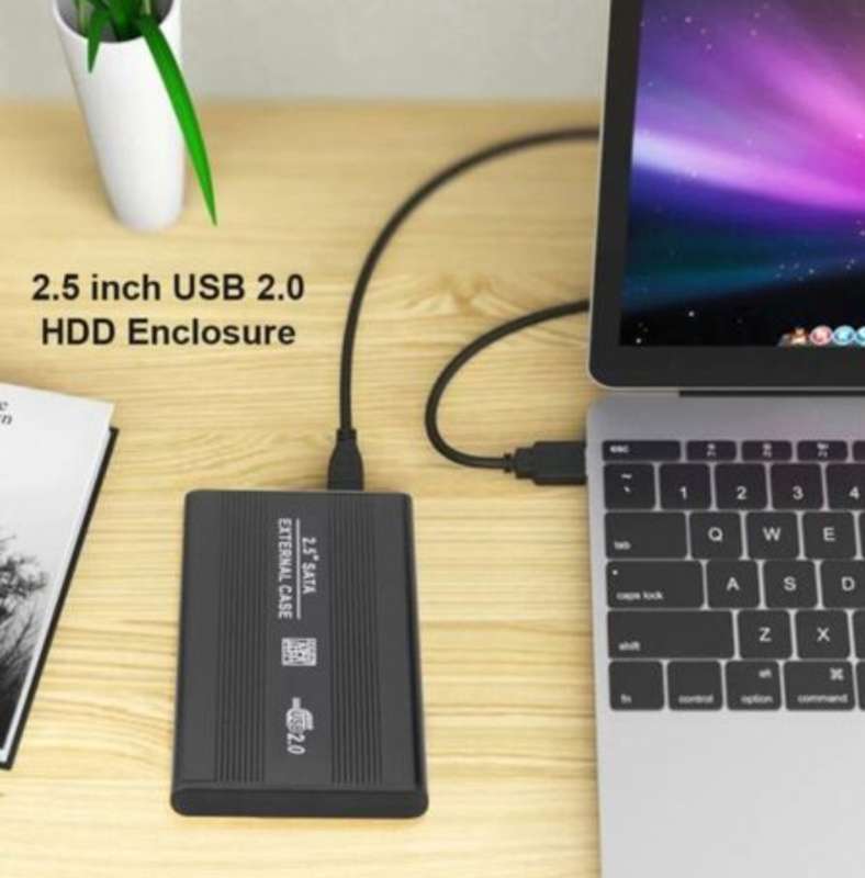 2.5" USB 2.0 SATA Hard Disk Drive External Enclosure Case