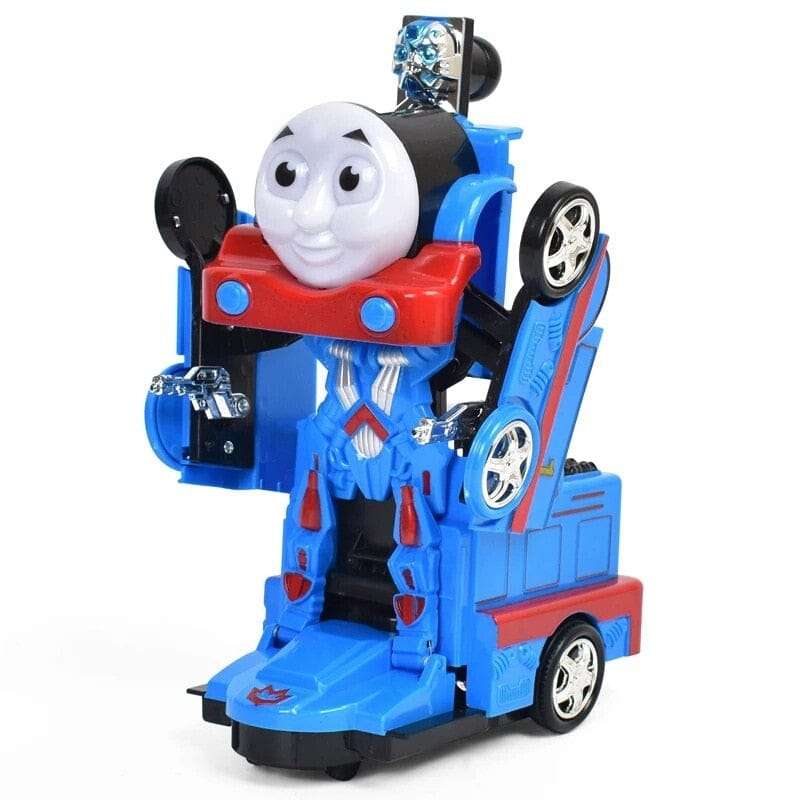 2 In 1 Deformation Train GoGo thomas transform Car/Robot with Light & Sound -