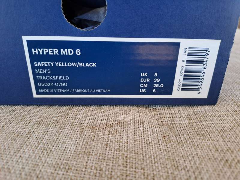 Asics Hyper MD 6 middle distance sprint shoe UK 5 / US 6 / EUR 39 / CM25.0