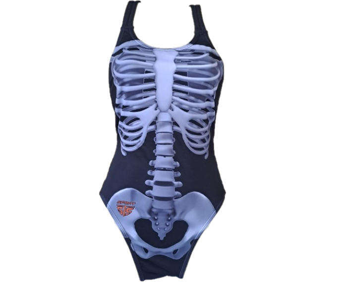 Ladies Skeleton Full Costume Fastback - Fully Lined - Size 30