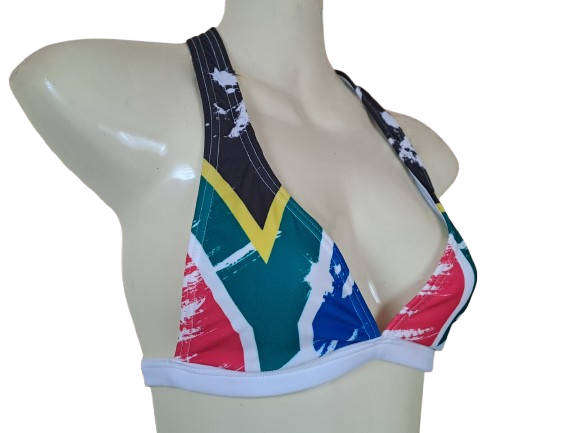 SA Flag Bikini Halter Top - size 32