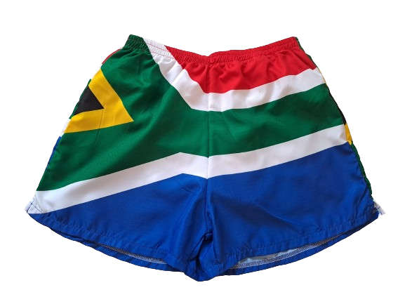 SA Flag square leg running shorts unisex with flaw - Medium (M)